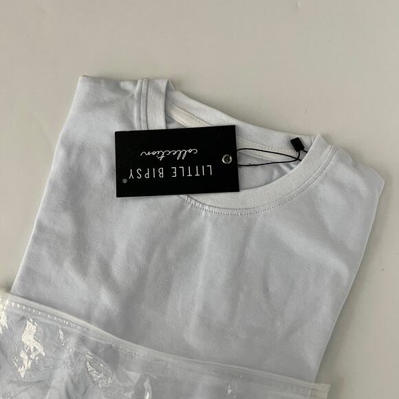 NEW Little Bipsy white basic tee (5T-6) - Picture 6 of 6